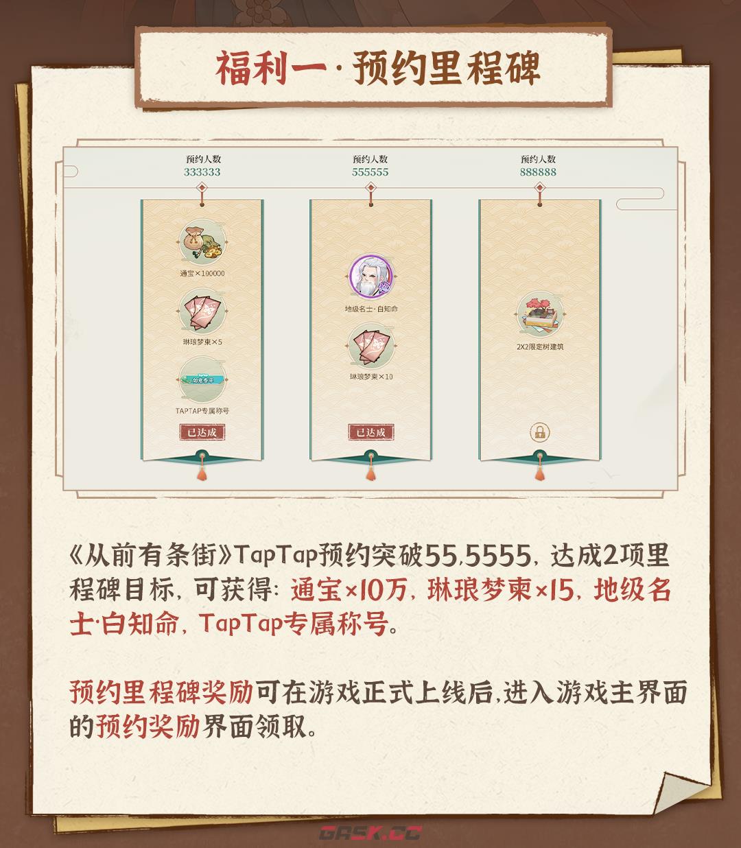《从前有条街》TapTap公测9大福利活动大全-第2张-手游攻略-GASK