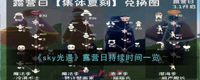 《sky光遇》露营日持续时间一览-第1张-手游攻略-GASK