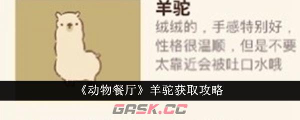 《动物餐厅》羊驼获取攻略-第1张-手游攻略-GASK