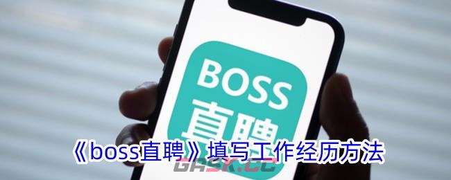 《boss直聘》填写工作经历方法