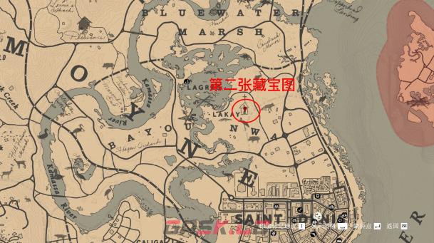 《荒野大镖客2》富饶之地宝藏第二张藏宝图在哪里-第2张-单机攻略-GASK