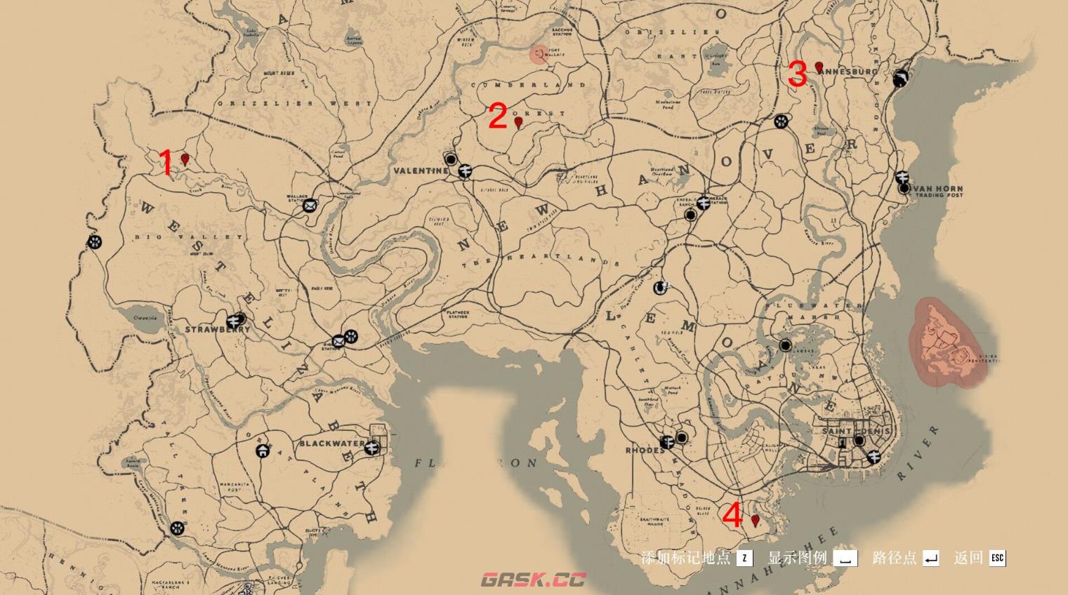 《荒野大镖客2》游戏敌对帮派藏身处在哪里-第2张-单机攻略-GASK