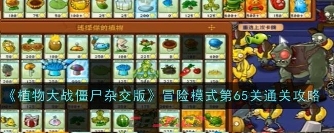 《植物大战僵尸杂交版》冒险模式第65关通关攻略-第1张-手游攻略-GASK