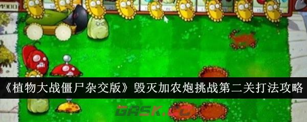 《植物大战僵尸杂交版》毁灭加农炮挑战第二关打法攻略-第1张-手游攻略-GASK