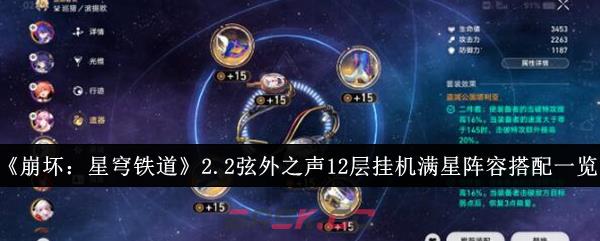 《崩坏：星穹铁道》2.2弦外之声12层挂机满星阵容搭配一览-第1张-手游攻略-GASK