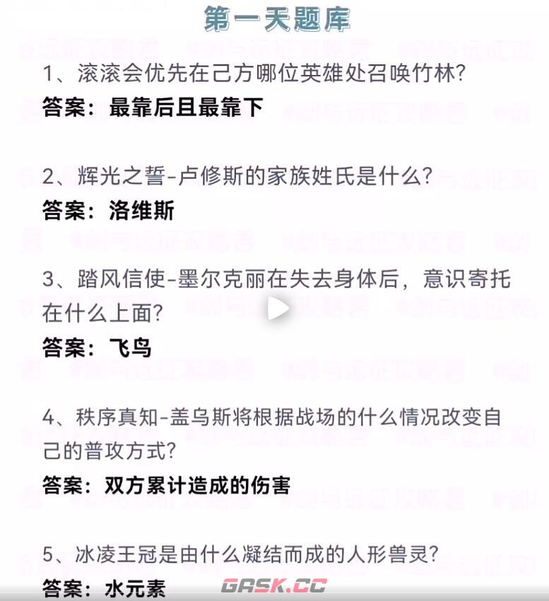《剑与远征》诗社竞答2024年7月第一天答案分享-第2张-手游攻略-GASK