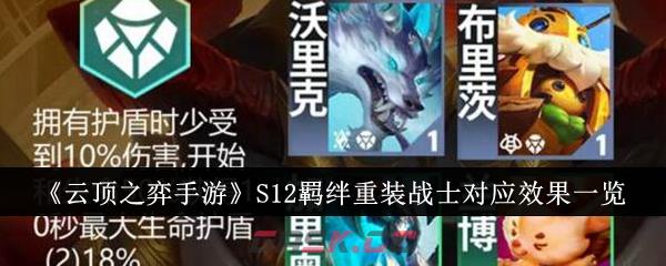 《云顶之弈手游》S12羁绊重装战士对应效果一览-第1张-手游攻略-GASK