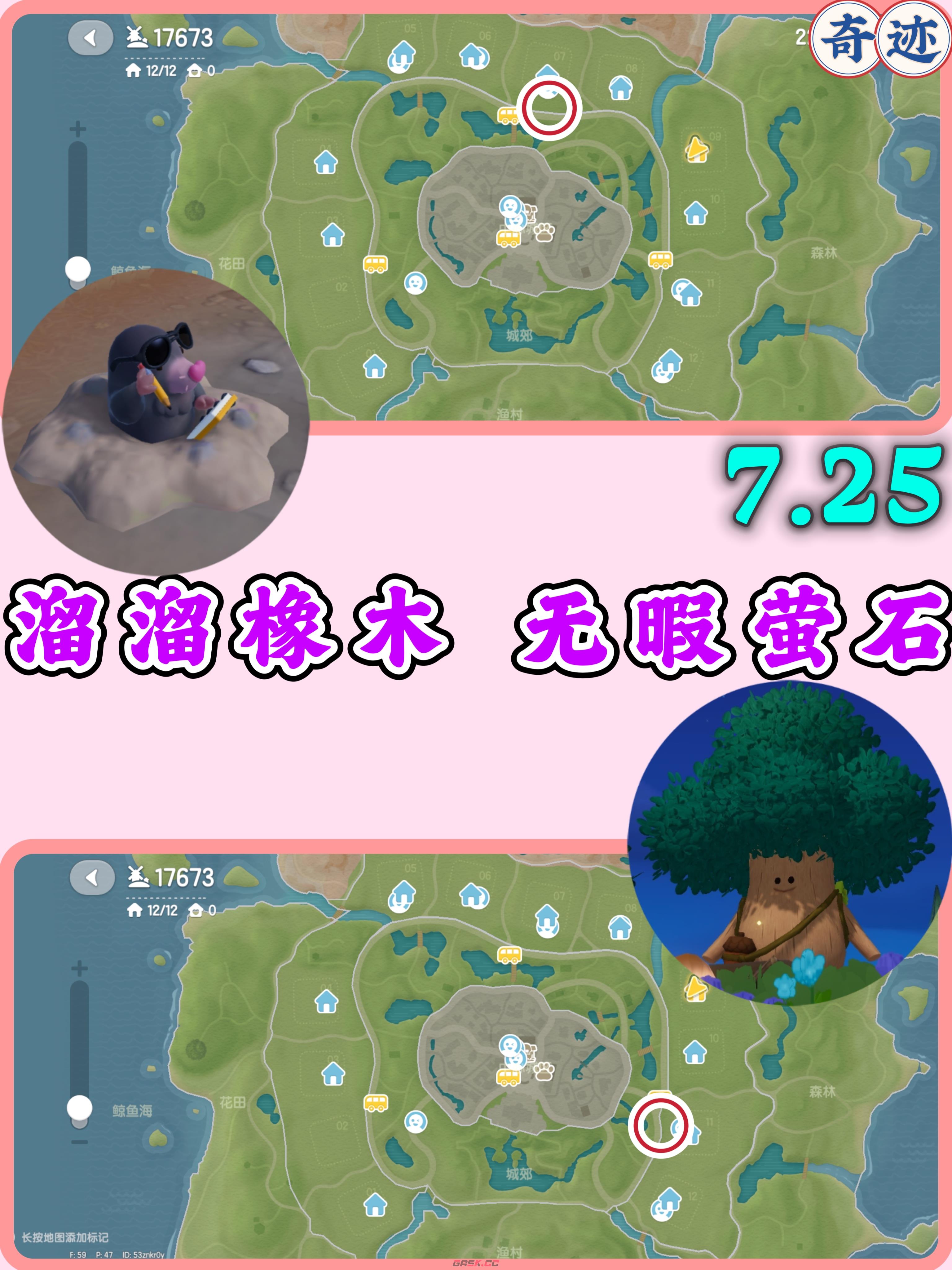 《心动小镇手游》7.26橡木萤石刷新点-第3张-手游攻略-GASK