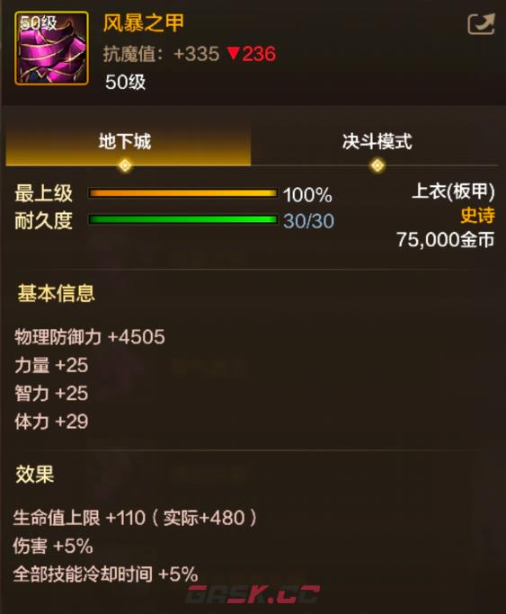 《地下城与勇士：起源》风暴之甲装备图鉴-第2张-手游攻略-GASK