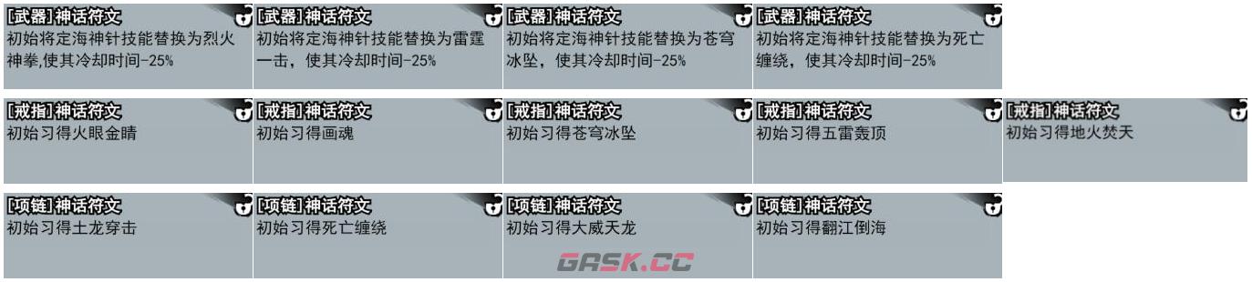 《弓箭侠》神话符文汇总-第14张-手游攻略-GASK