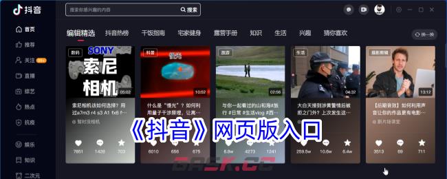 《抖音》网页版入口-第1张-手游攻略-GASK