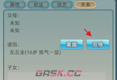 《修仙家族模拟器2》双修规则详解-第2张-手游攻略-GASK