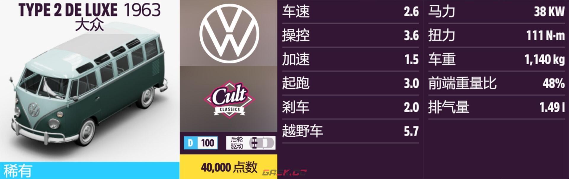 《极限竞速：地平线5》大众全车辆获取方法介绍-第14张-单机攻略-GASK