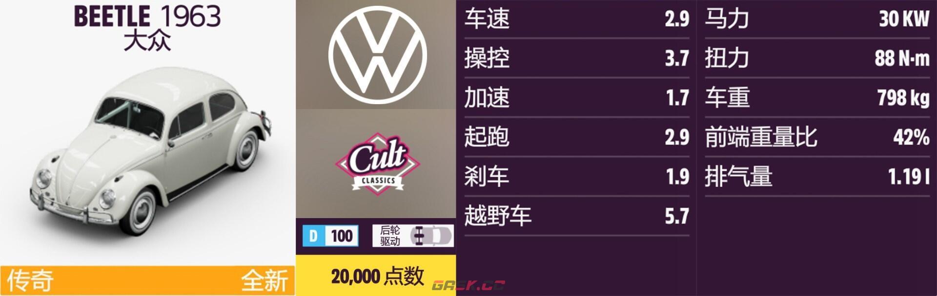 《极限竞速：地平线5》大众全车辆获取方法介绍-第15张-单机攻略-GASK