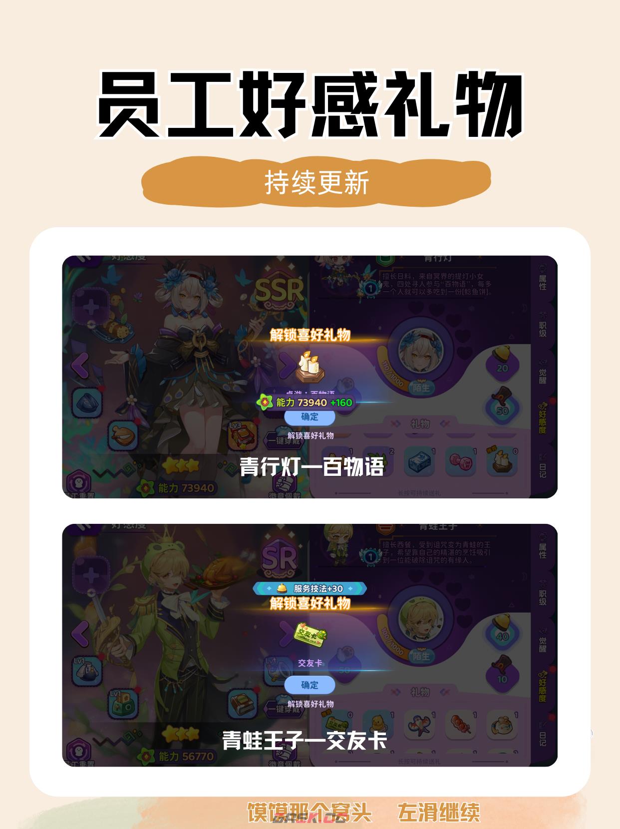《梦境食旅》员工好感度礼物攻略-第5张-手游攻略-GASK