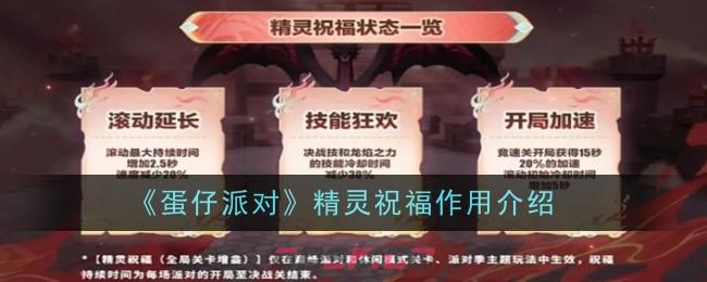 《蛋仔派对》精灵祝福作用介绍