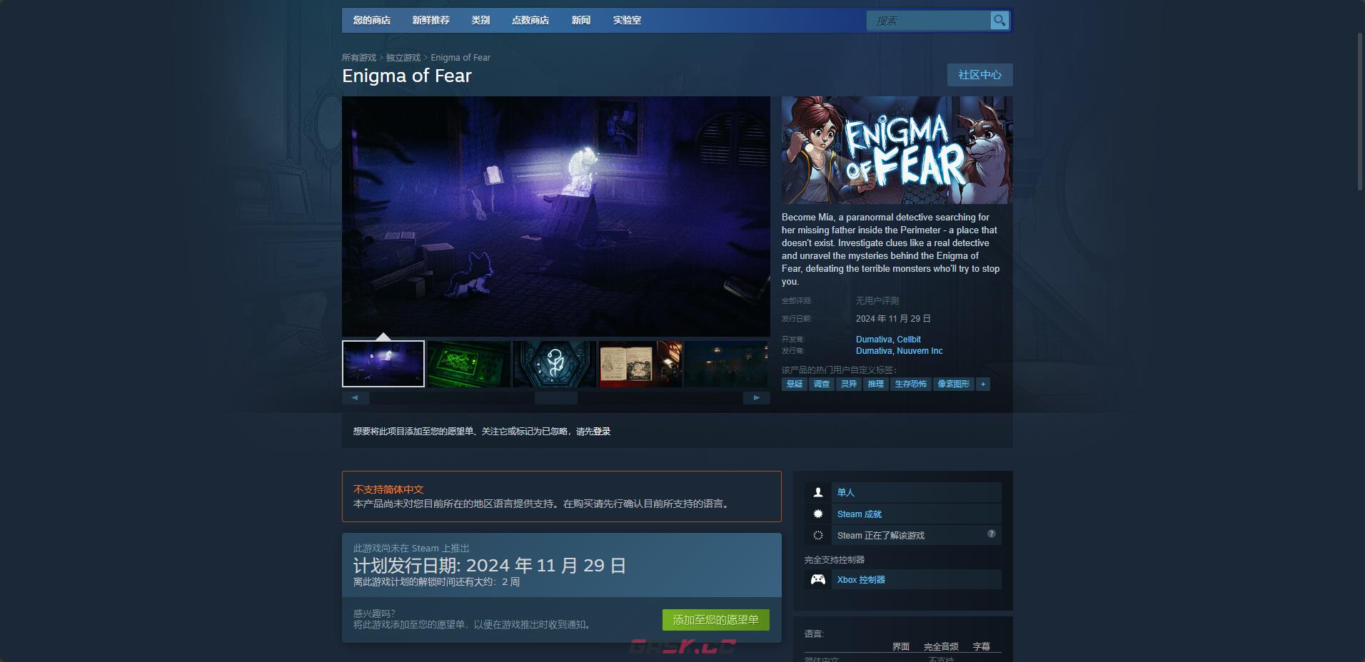 《恐惧之谜》游戏官网地址介绍-第3张-单机攻略-GASK