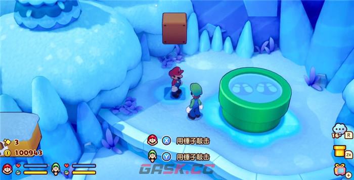 《马力欧＆路易吉RPG 兄弟齐航！》滑溜岛冰块拼图攻略分享-第5张-单机攻略-GASK