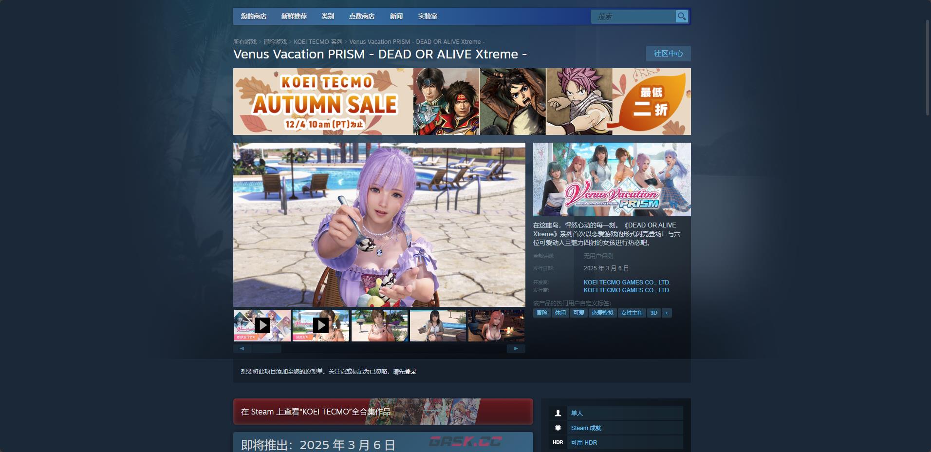 《维纳斯璀璨假期：死或生Xtreme》下载安装教程介绍-第2张-单机攻略-GASK