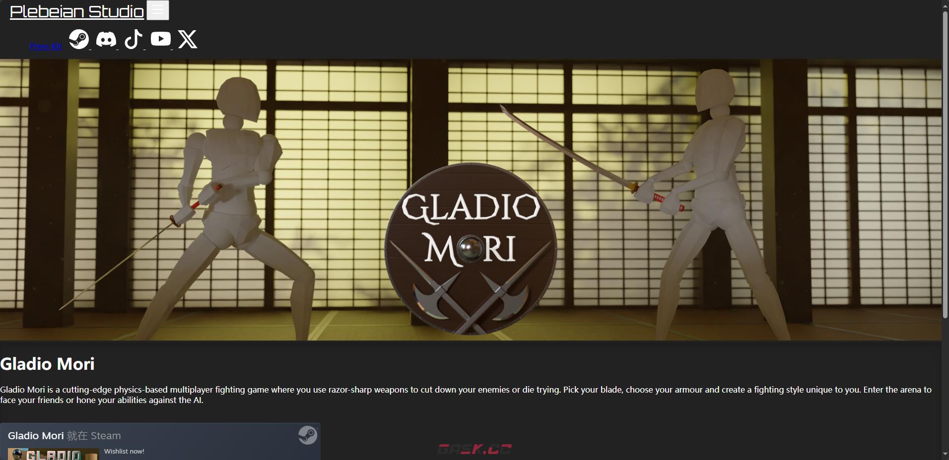《Gladio Mori》游戏官网地址介绍-第2张-单机攻略-GASK