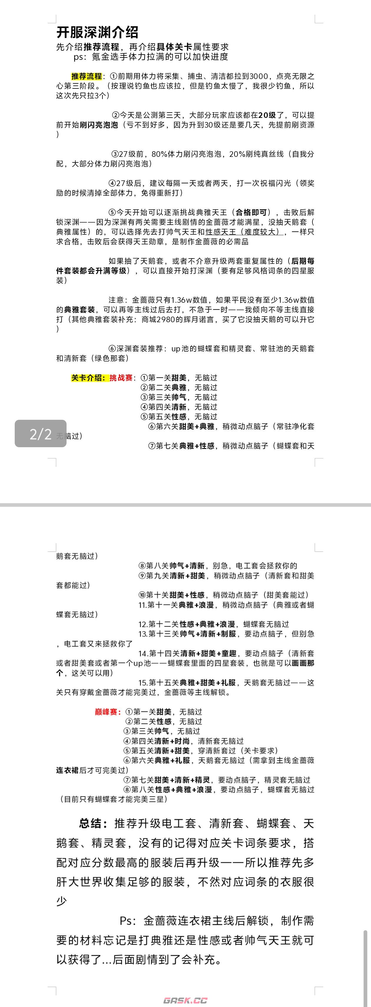 《无限暖暖》开服深渊攻略-第2张-手游攻略-GASK