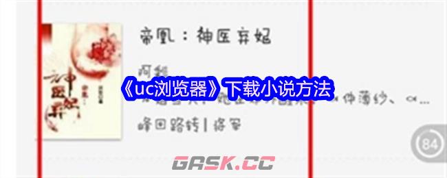 《uc浏览器》下载小说方法