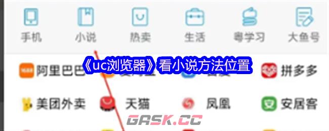 《uc浏览器》看小说方法位置-第1张-手游攻略-GASK