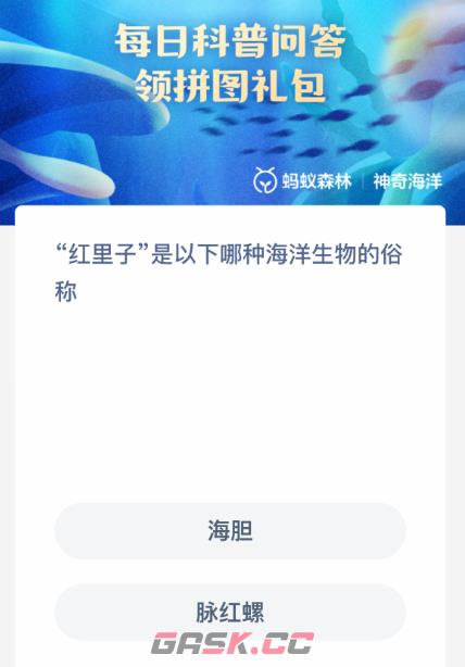 “红里子”是以下哪种海洋生物的俗称-第2张-手游攻略-GASK