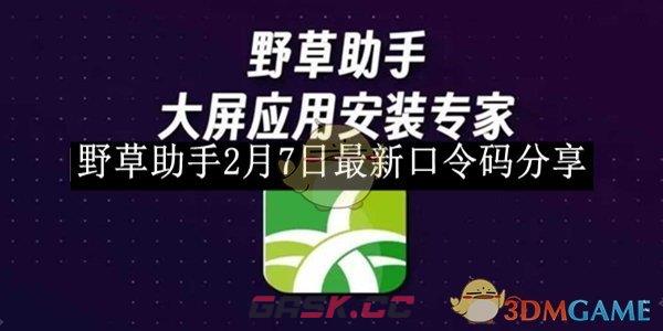 《野草助手》2月7日最新口令码分享