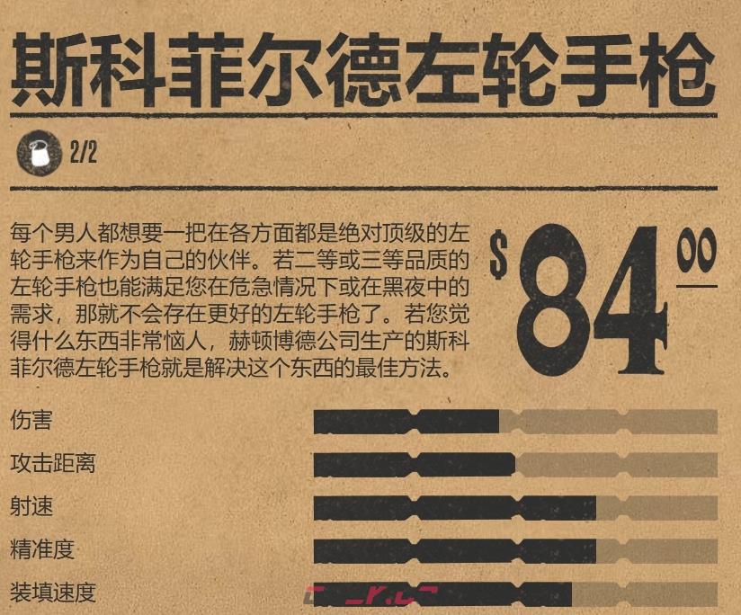 《荒野大镖客2》斯科菲尔德左轮强度介绍-第3张-单机攻略-GASK
