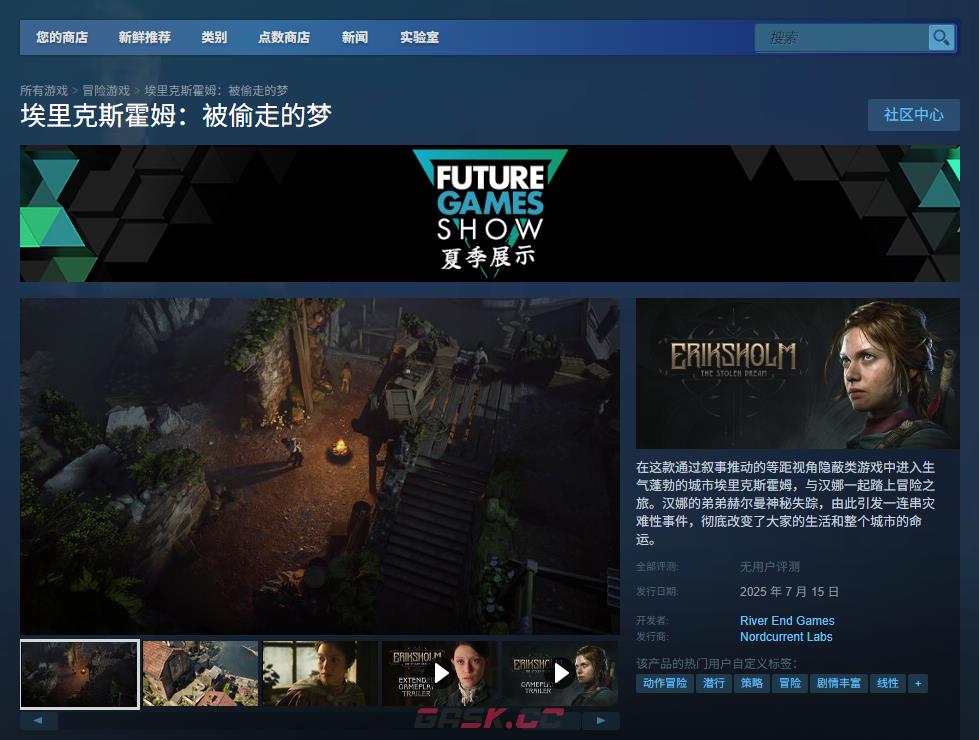 《埃里克斯霍姆：被偷走的梦》游戏官网地址介绍-第3张-单机攻略-GASK