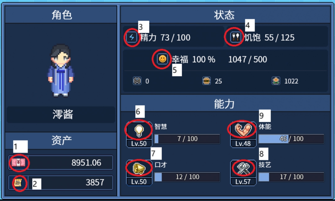 《江城大赢家》人物面板属性作用介绍-第2张-单机攻略-GASK