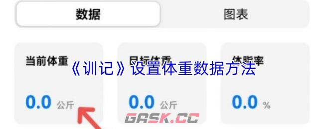 《训记》设置体重数据方法