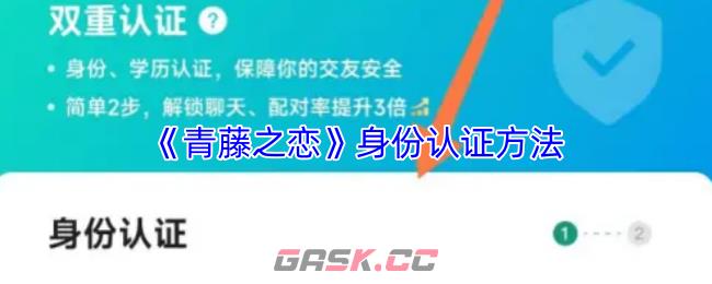 《青藤之恋》身份认证方法
