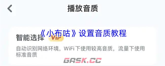 《小布咕》设置音质教程