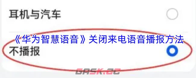 《华为智慧语音》关闭来电语音播报方法-第1张-手游攻略-GASK