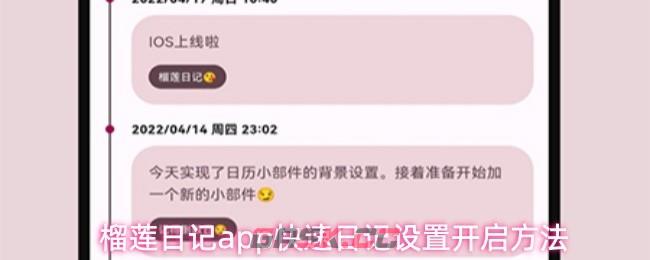 榴莲日记app快速日记设置开启方法-第1张-手游攻略-GASK