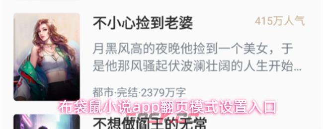 布袋鼠小说app翻页模式设置入口