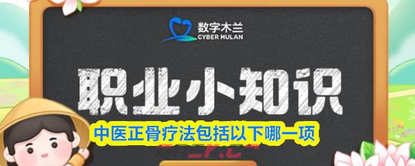 中医正骨疗法包括以下哪一项