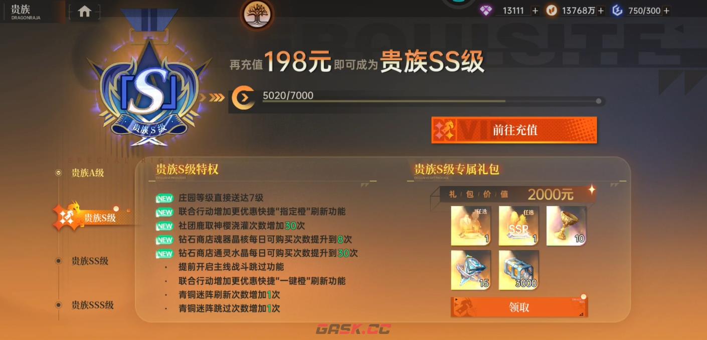 《龙族：卡塞尔之门》贵族等级一览表-第6张-手游攻略-GASK