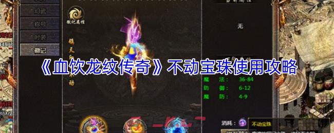 《血饮龙纹传奇》不动宝珠使用攻略