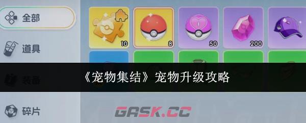 《宠物集结》宠物升级攻略