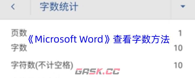 《Microsoft Word》查看字数方法