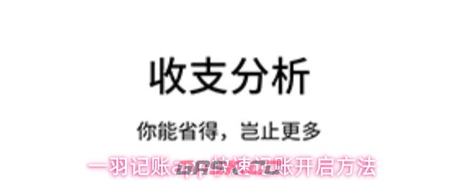 一羽记账app快速记账开启方法