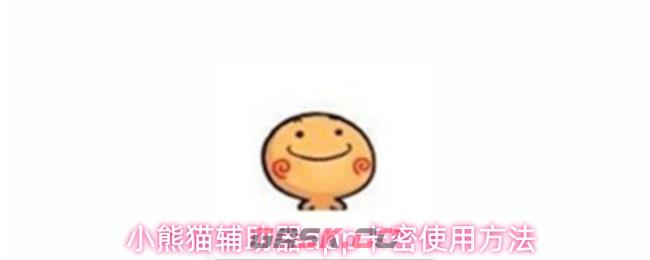 小熊猫辅助器app卡密使用方法