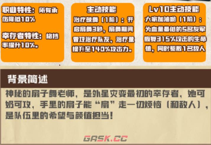 《生存33天》扇子女角色强度介绍-第3张-手游攻略-GASK