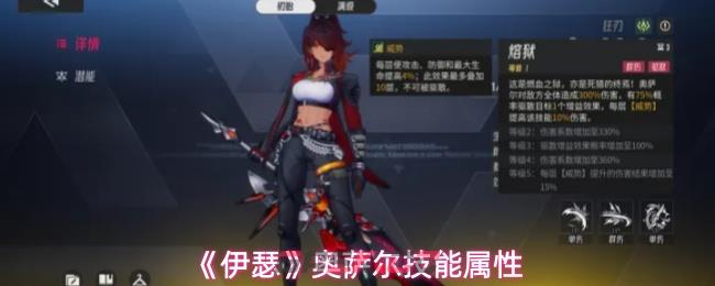 《伊瑟》奥萨尔技能属性