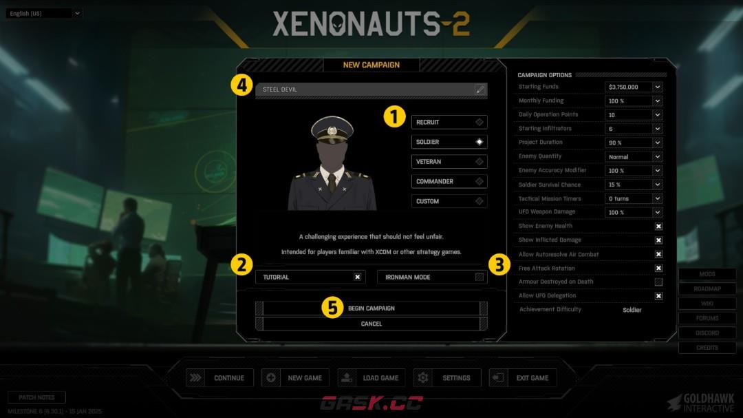 《异种航员2》主菜单活动设置介绍-第2张-单机攻略-GASK