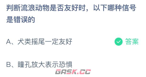 判断流浪动物是否友好时以下哪种信号是错误的-第2张-手游攻略-GASK