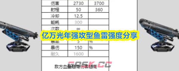 亿万光年强攻型鱼雷强度分享